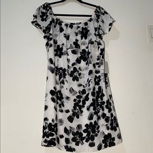 1. State Black & White Off-Shoulder Dress